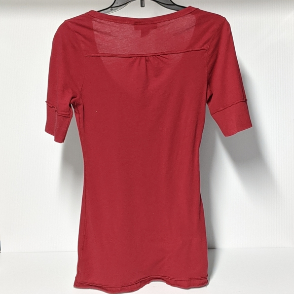 COPY - Vintage y2k V - neck elbow sleeve t shirt - Picture 3 of 4